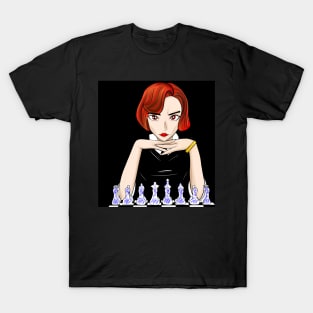 beth harmon the chess queen gambit ecopop art T-Shirt